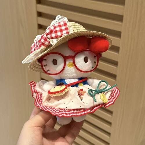 HelloKitty包挂件旅游遮阳帽蓬蓬裙套装毛绒玩偶挂饰钥匙扣礼物
