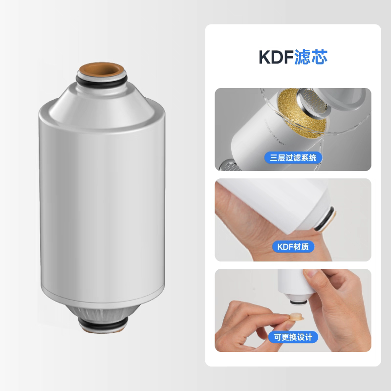 瑞摩花洒过滤器滤芯家用淋浴喷头净水器KDF高效除氯过滤软水减垢