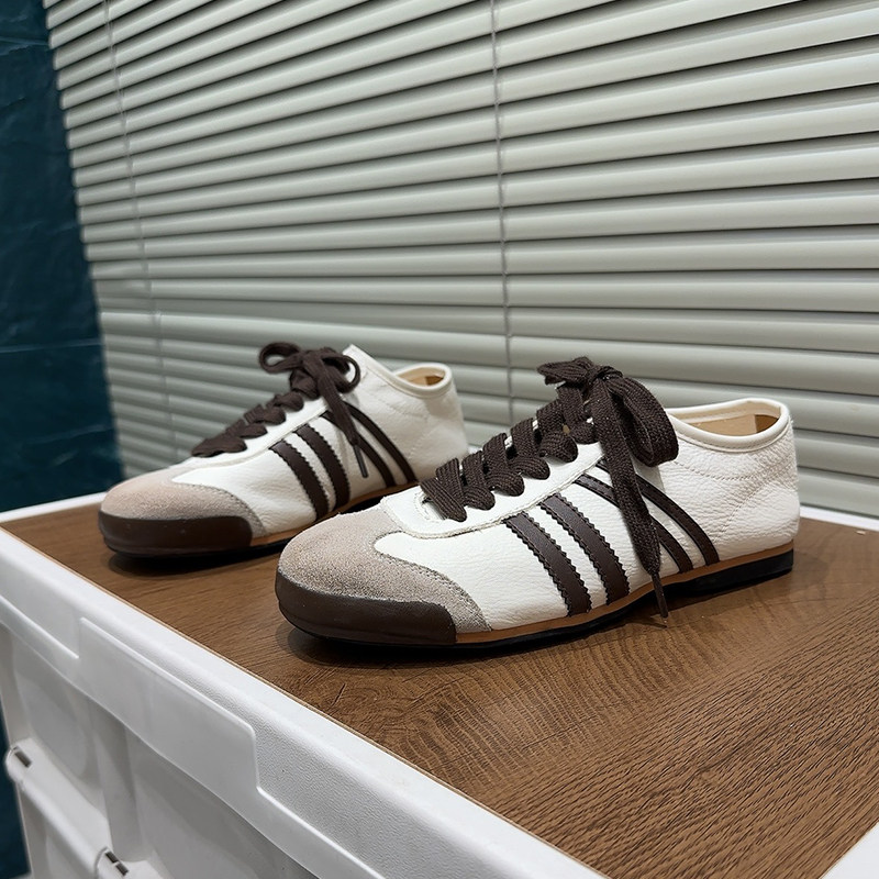 复古拼色德训鞋女2026春季新款低帮百搭休闲运动小白鞋系带板鞋潮