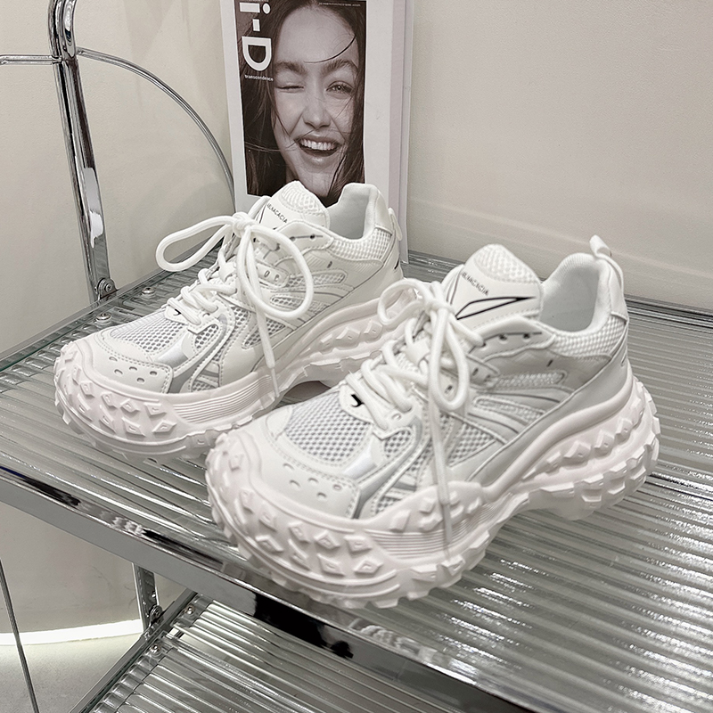 2025春夏新款韩国厚底透网榴莲老爹鞋女舒适百搭网红休闲运动潮鞋