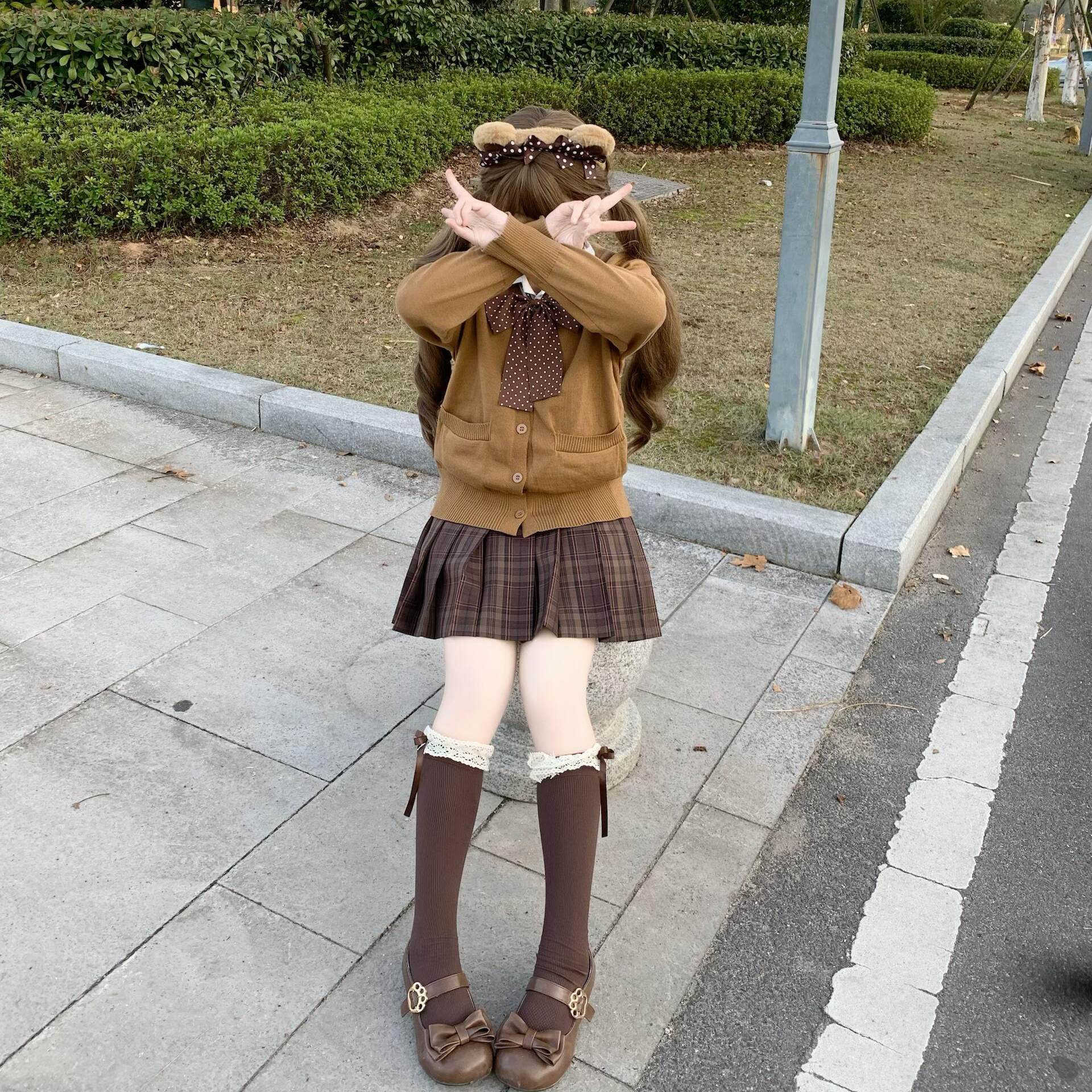 日系原创正版针织长袖开衫上衣女