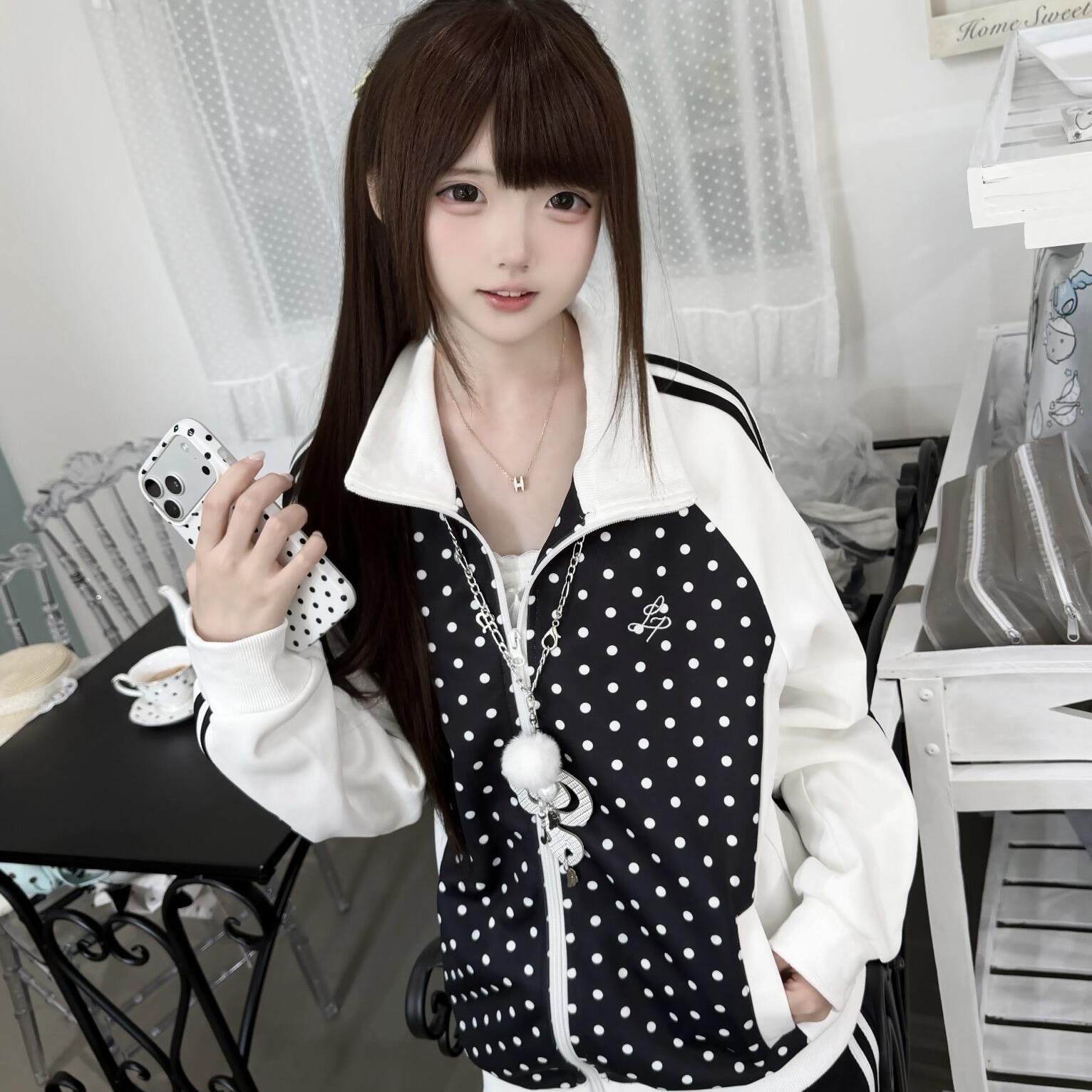 少年感JK制服体操服休闲运动服长袖外搭外套上衣女生秋百搭JK套装