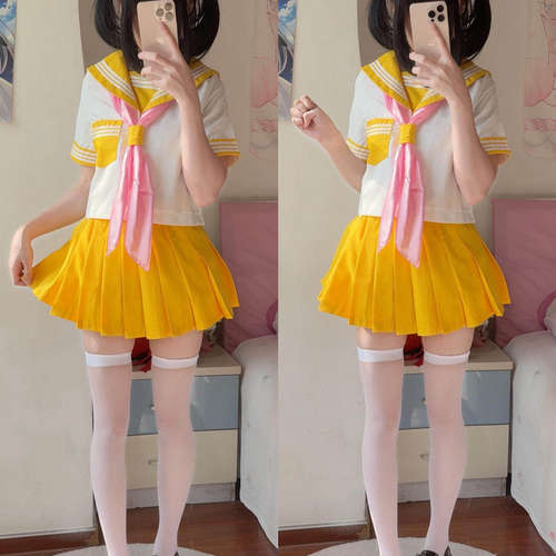 奶味樱桃黄三本jk水手服cos套装