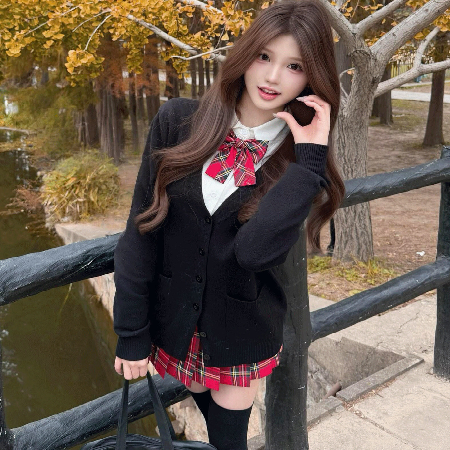 原创正版小辣椒jk制服格裙百褶裙