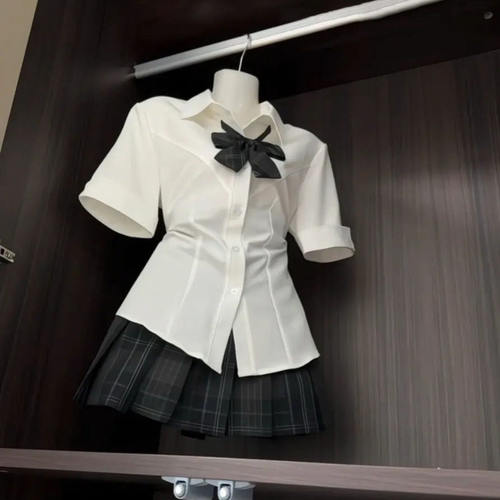 jk收腰显瘦衬衫白衬衣上衣女学院