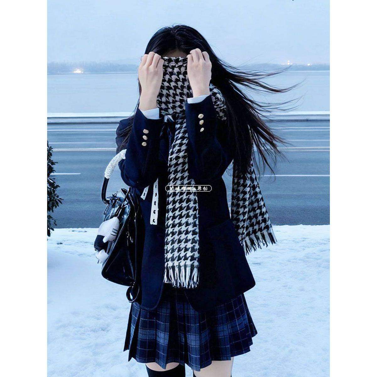 日系JK制服原创秋冬学院风西装外套针织开衫毛衣衬衫套装格裙衬衣,女装/女士精品,时尚套装,淘宝优惠券,粉丝福利购,淘宝优惠卷