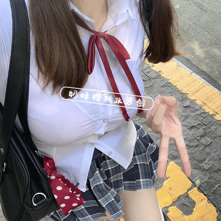 小田绫正版jk格裙高腰半身裙日系