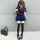 女日系学院风百褶裙套装 奶味樱桃绀三本原创jk正版 水手服制服套装