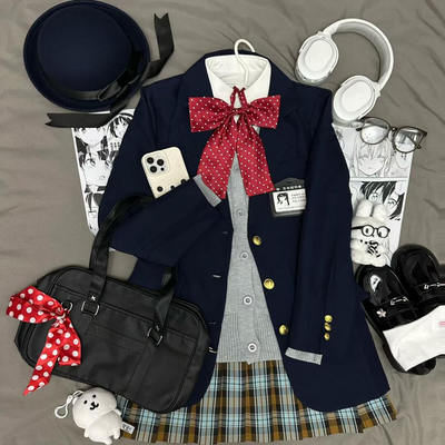 学院风jk制服套装女秋冬校供西装