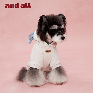 andall宠物狗狗衣服泰迪约克夏泰迪中小型犬加绒卫衣 五折清仓