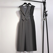 2026新款 高级感连体裤 春夏背带裤 裤 收腰显瘦直筒西装 设计感连衣裤