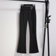 显瘦高腰通勤百搭微喇西装 修身 2026新款 裤 垂感黑色喇叭裤 子 女春装