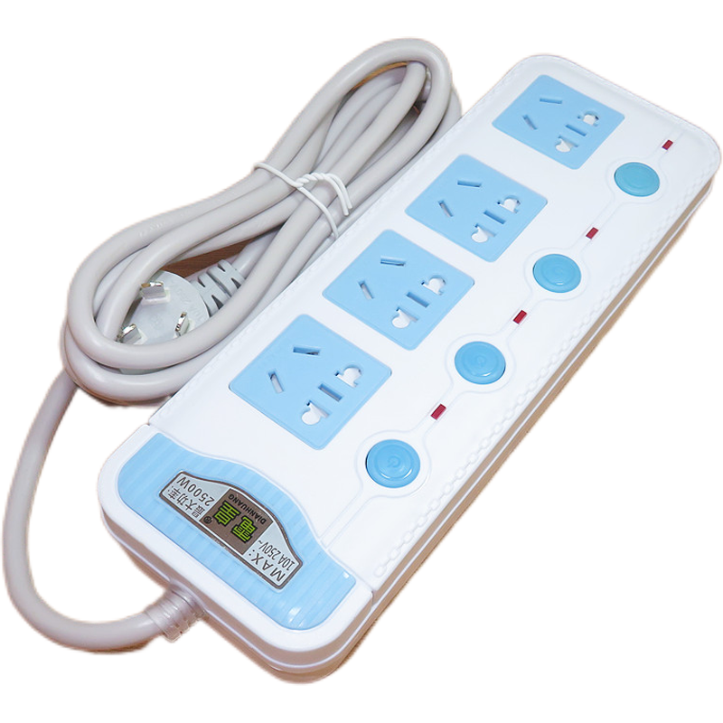 正品 排插座 拖线板 独立开关单独控制新国标4位5位电源接线板3米