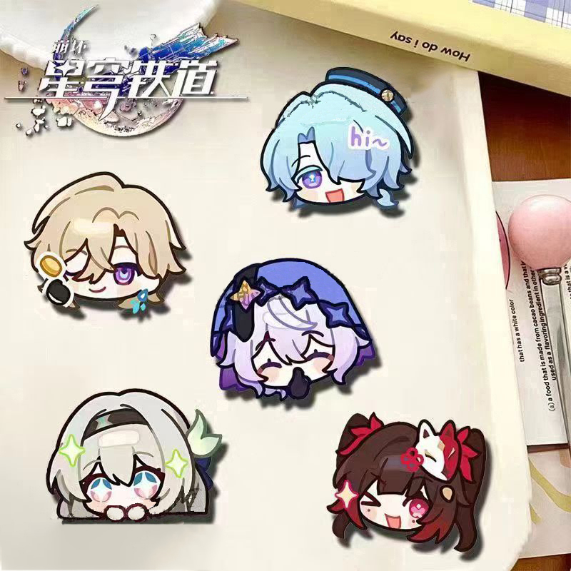 表情包胸针卡通周边砂金花火黑天鹅亚克力书包挂件装饰