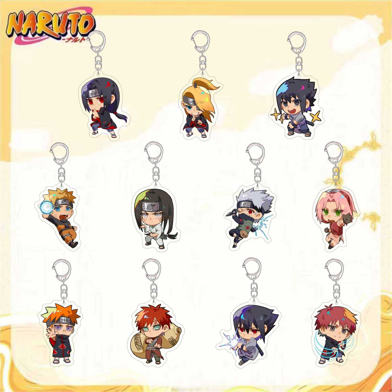 火影忍者游戏周边钥匙扣可爱Q版小鼻嘎鸣人佐助鼬书包挂件礼物