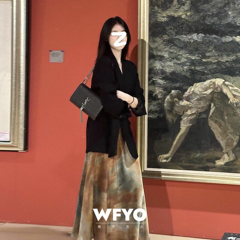 WFYO/黑色小西装外套女2026春秋新款韩系气质小个子高级休闲西服