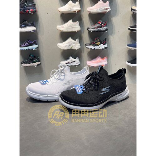 斯凯奇女鞋秋季新款GO WALK6一脚蹬缓震健步运动鞋124620