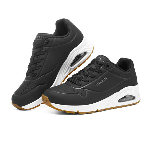 Skechers斯凯奇女鞋UNO时尚板鞋球鞋休闲运动鞋黑色跑步鞋73690