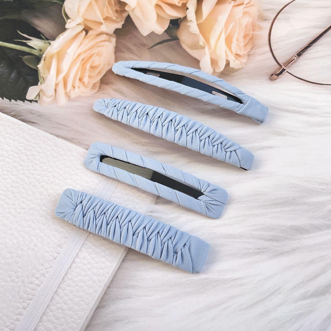 韩版时尚布艺纯色发夹