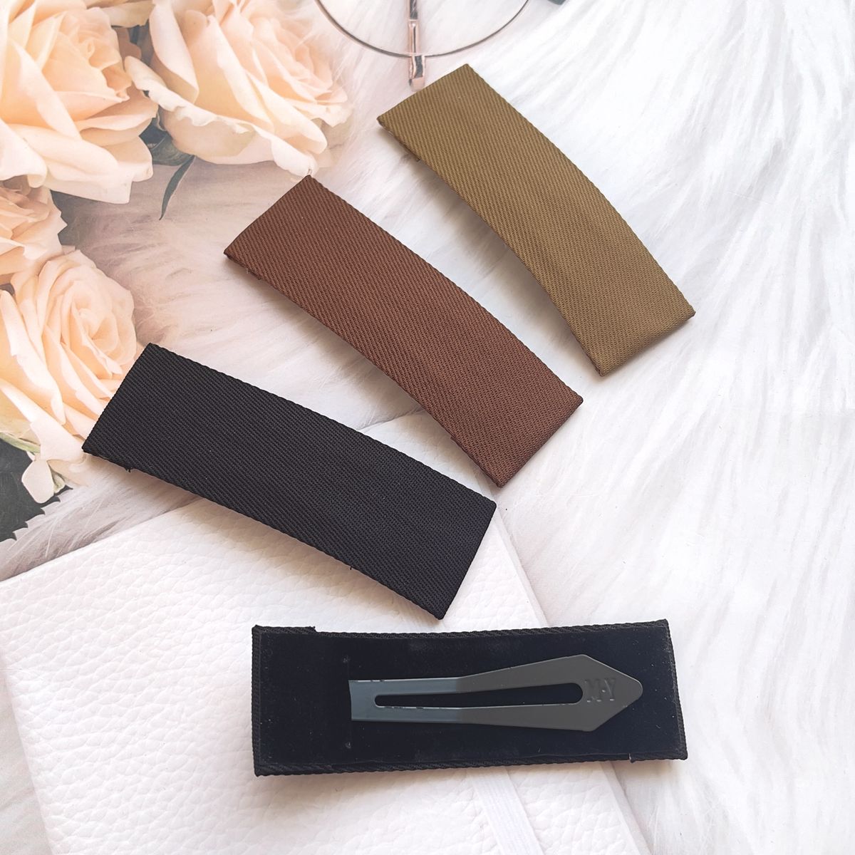 简约布艺发夹bb夹后脑勺碎发夹子