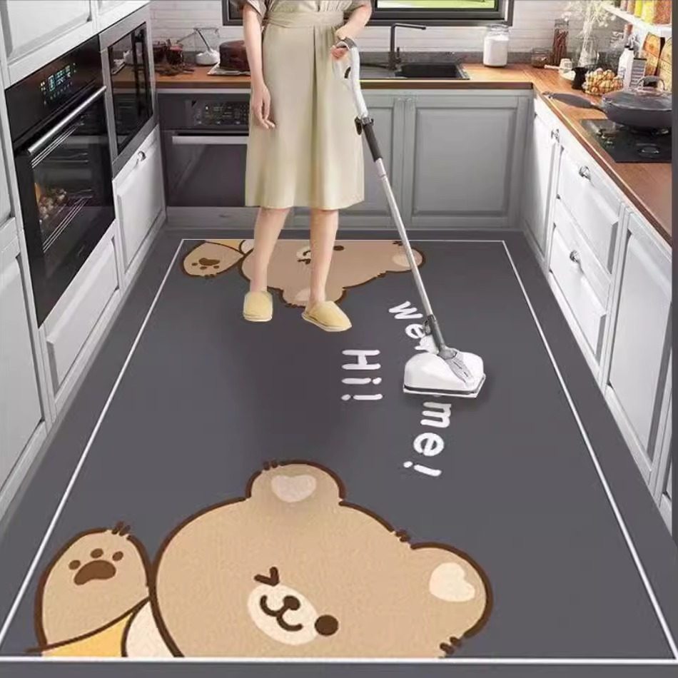 硅藻泥厨房地垫防滑吸水耐脏可擦大尺寸满铺厨房脚垫防滑地垫长条,居家布艺,厨房地垫,淘宝优惠券,粉丝福利购,淘宝优惠卷