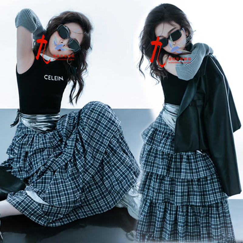 女童舞台走秀潮服少儿模特T台大赛KOMA服装比赛表演儿童演出服酷