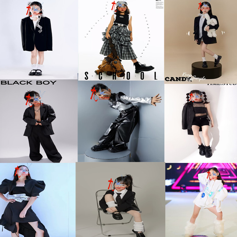 女童T台大赛走秀演出服儿童礼服