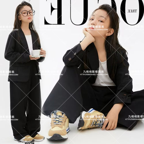 女童西装套装礼服走秀儿童演出服