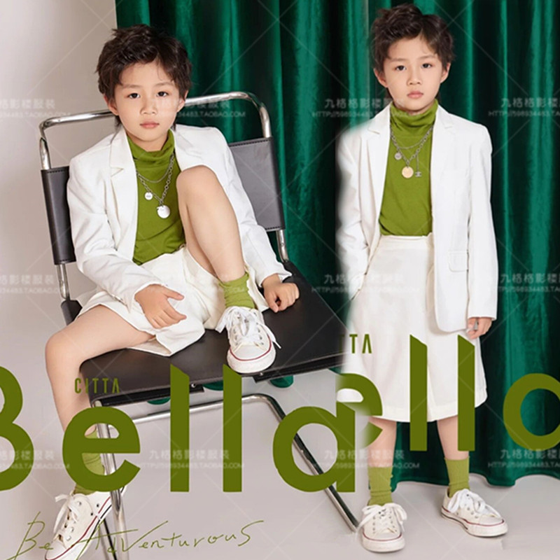 儿童西装主持人T台走秀演出服帅