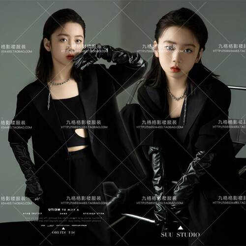 女童西装裙主持人礼服儿童演出服
