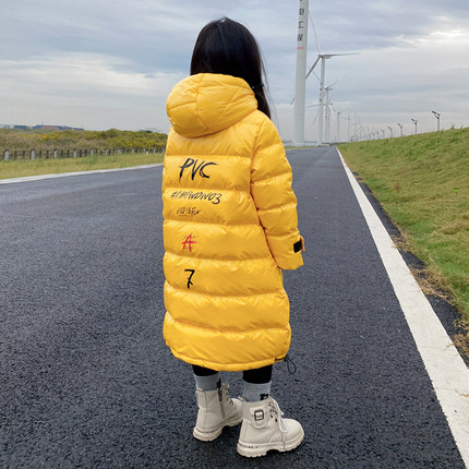 反季儿童羽绒服中长款过膝童装男童女童宝宝加厚免洗冬装韩版外套