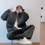 Зимний ретро стеганый золотой зажим, рубашка, мужская куртка, оверсайз