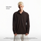 NOFUNNULL复古老钱风针织长袖 T恤男女cleanfit新贵高质打底衫 上衣