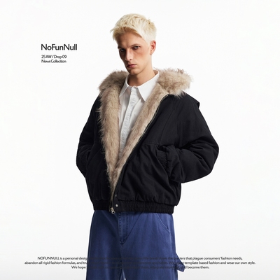 NOFUNNULL加厚重磅复古座山雕潮