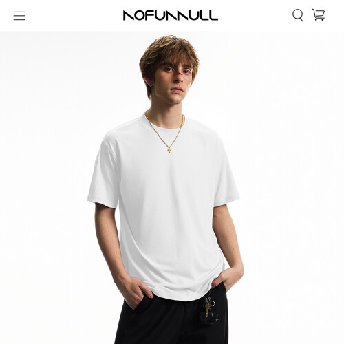 NOFUNNULL绵羊毛天丝莱赛尔短袖t