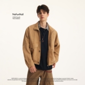 高街vibe翻领飞行夹克男秋复古潮牌设计感工装 NOFUNNULL 美式 外套