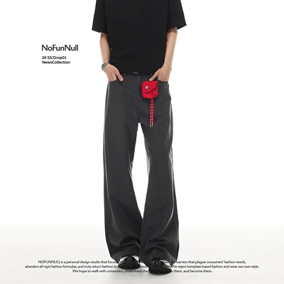 NOFUNNULL天丝莱赛尔纯色休闲裤