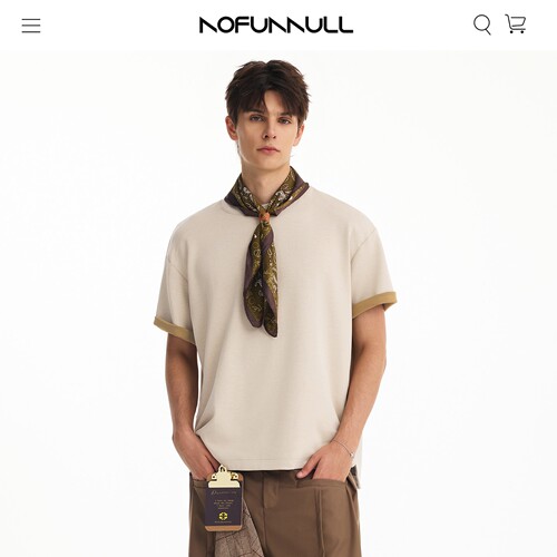 NOFUNNULL莫代尔凉感速干短袖男