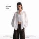 衬衫 休闲白色长袖 男宽松极简中性风高智衬衣外套女 春季 NOFUNNULL