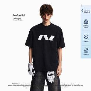 T恤男女夏季 极简风圆领速干上衣 发泡短袖 NOFUNNULL索罗娜凉感美式