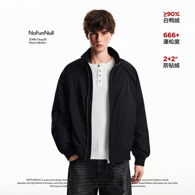 NOFUNNULL立领飞行员夹克羽绒服