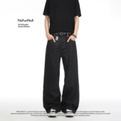 男女百搭微喇长裤 NOFUNNULL 春季 cleanfit原牛压褶猫须牛仔裤 美式