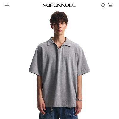 NOFUNNULL美式cleanfit短袖t恤男