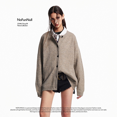 NOFUNNULL复古老钱风混纺羊毛衣
