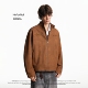 复古哈灵顿立领PU夹克男春季 NOFUNNULL 美式 解构廓形巴恩风外套潮