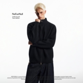 cleanfit半立领针织开衫 NOFUNNULL 美式 毛衣男秋冬双拉链休闲外套