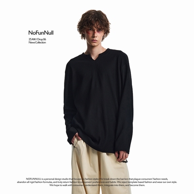 NOFUNNULL高级感针织长袖上衣潮