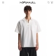 NOFUNNULL t恤上衣潮 男女宽松痞帅休闲短袖 280g重磅夏季 v领polo衫