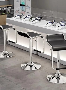 吧台椅升降旋转酒吧椅子家用吧凳前台收银椅商用手机店柜台高脚凳