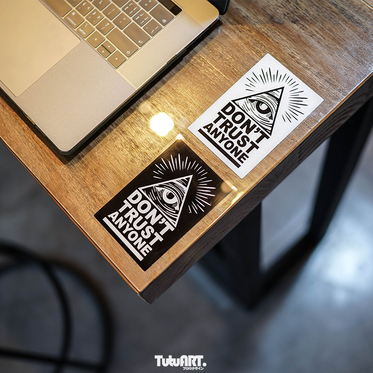 tutu圖圖車貼 美潮后档贴摩托车贴 不要相信任何人创意警示反光贴